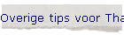 Overige tips voor Thailand